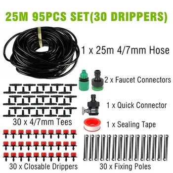

10-25m Automatic Micro Drip Irrigation System Garden Irrigation Spray Self Watering Kits for Potted Lawn Garden Greenhouse