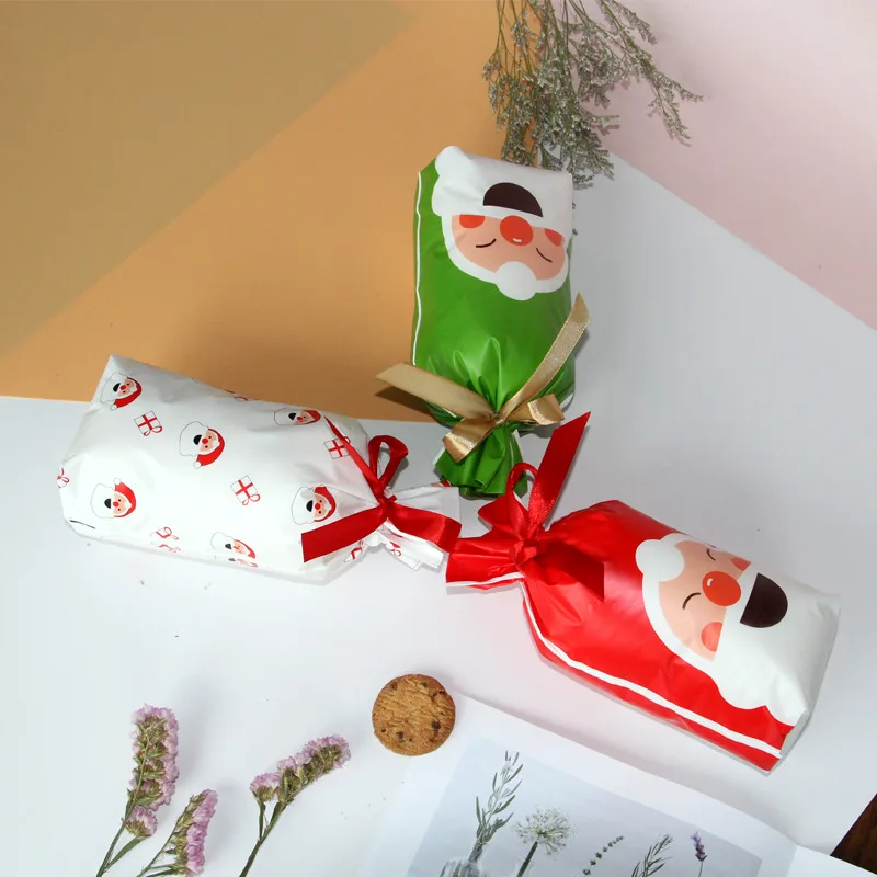 5/10 шт. Веселый Рождественский подарок сумки с рождественскими конфетами, шоколадное печенье сумки Санта Клаус елка Упакованные мешоки с год