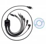 

Programming Cable Walkie Talkie Accessories Black Multifunction Lightweight Radio Write Professional Portable 8in1 Interface USB