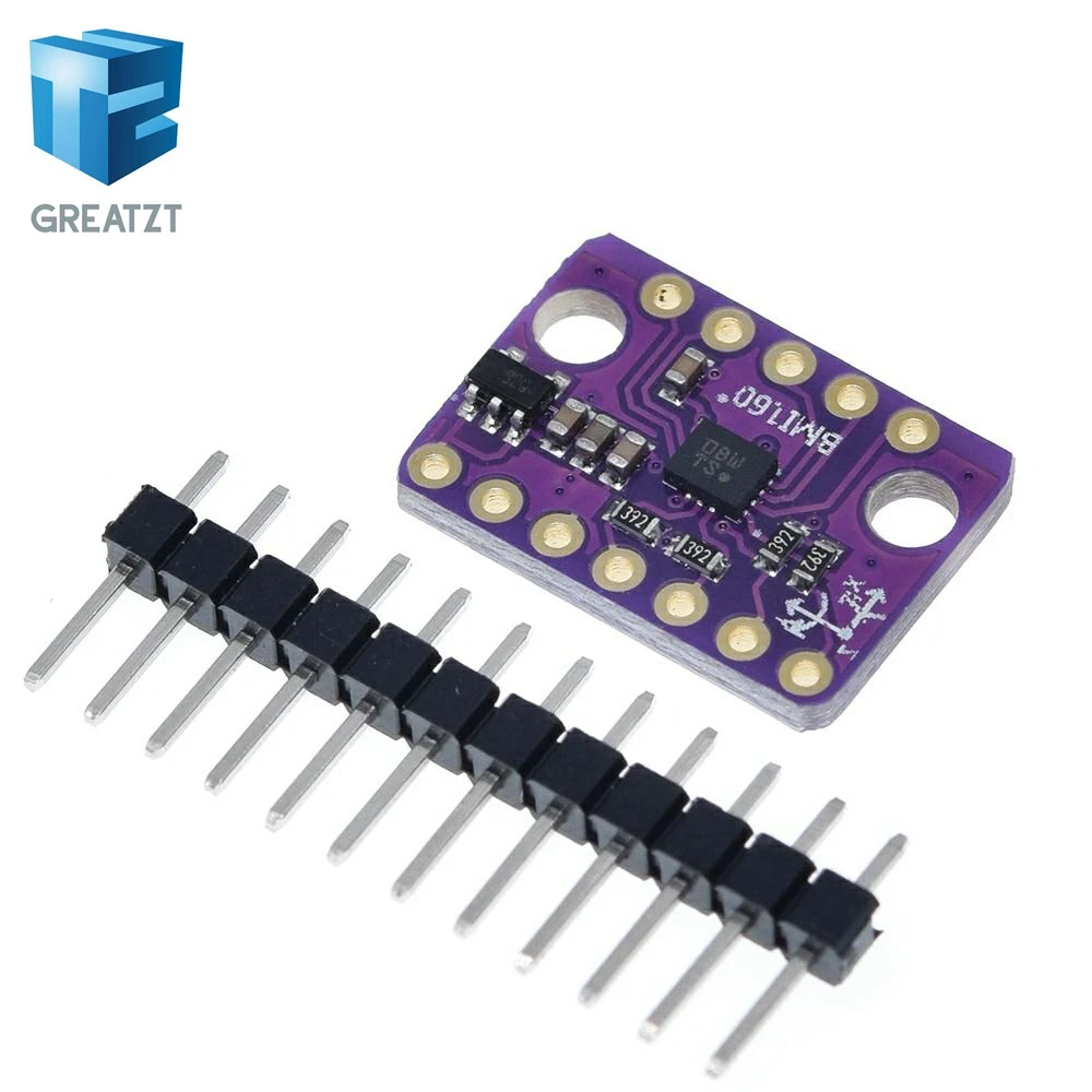BMI160 GY-BMI160 6DOF 6-axis Rate Gyro Gravity Accelerometer Sensor Module IIC I2C SPI Communication Protocol 3-5V