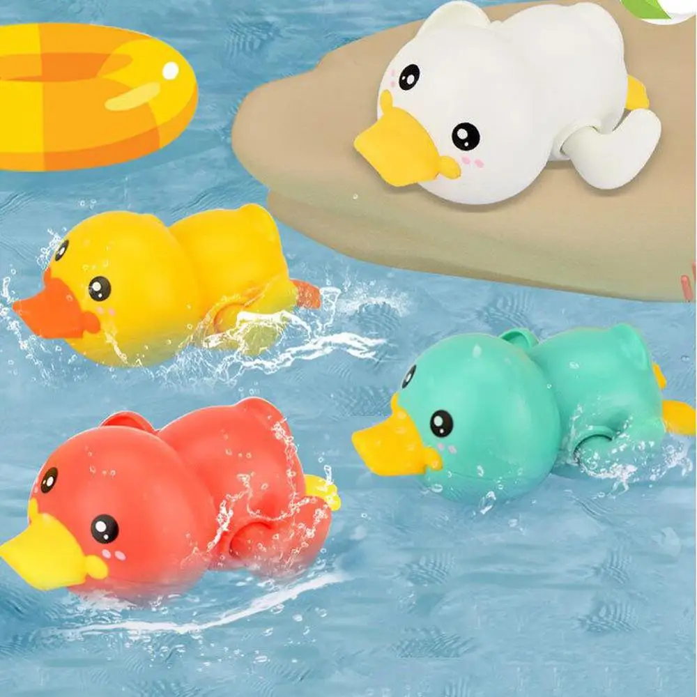 Детская игрушка для пляжа и ванны мультяшное животное заводная плавания детская