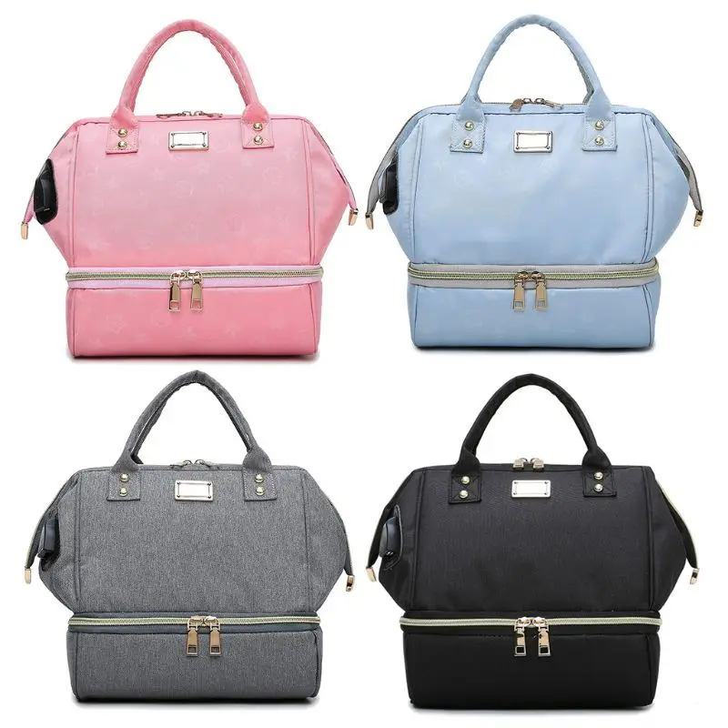 

New Waterproof Baby Diapers Milk Bottle Mom Bag Simple Fashion Portable Multifunction Backpack X5XE