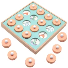 Детский интеллект IQ игрушка для Тренировки Мозга игра деревянная обучающая игрушка Монтессори память дети взаимодействие игры игрушки# G35