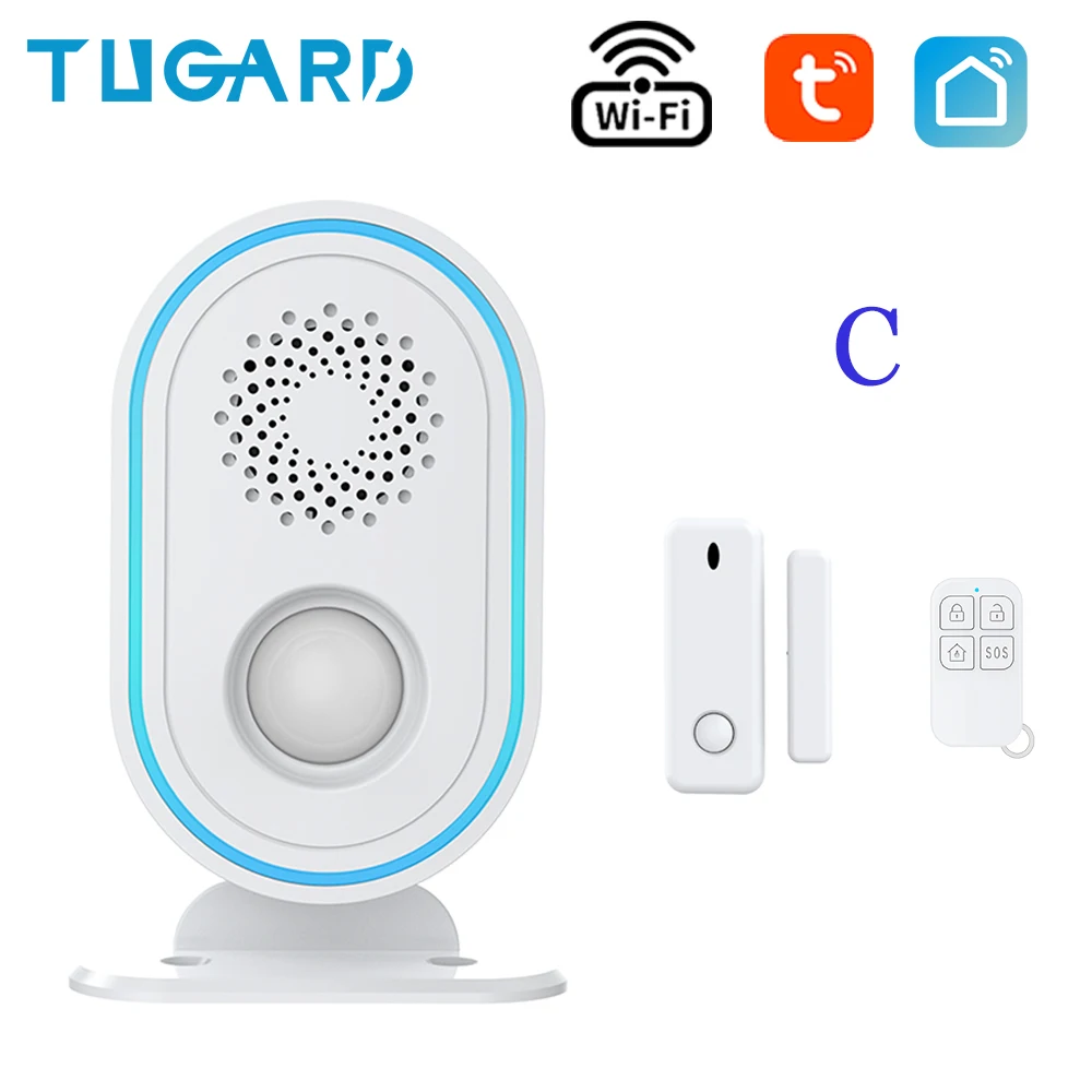 door phone TUGARD P31 Wireless Tuya Smart Greeting Doorbell Alarm System With Door Sensor Siren Apps Control Home Security Burglar Kit wireless door intercom Door Intercom Systems