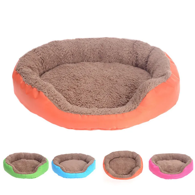 Карамельные цвета для питомцев, собак, кошек, Успокаивающая кровать, теплые мягкие плюшевые круглые гнезда, удобные для сна TP899