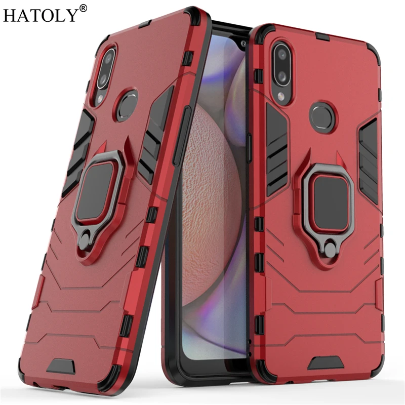 For Samsung Galaxy A10S Case Cover for Galaxy A10S Finger Ring PC Phone Case Protective Armor Case For Samsung Galaxy A10S A107F