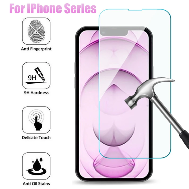 Vetro Temperato A Copertura Totale Per Iphone 11 12 13 Pro X Xr Xs Max Mini Pellicola Salvaschermo Per Iphone 6 6S 7 8 Plus Pellicola Vetro