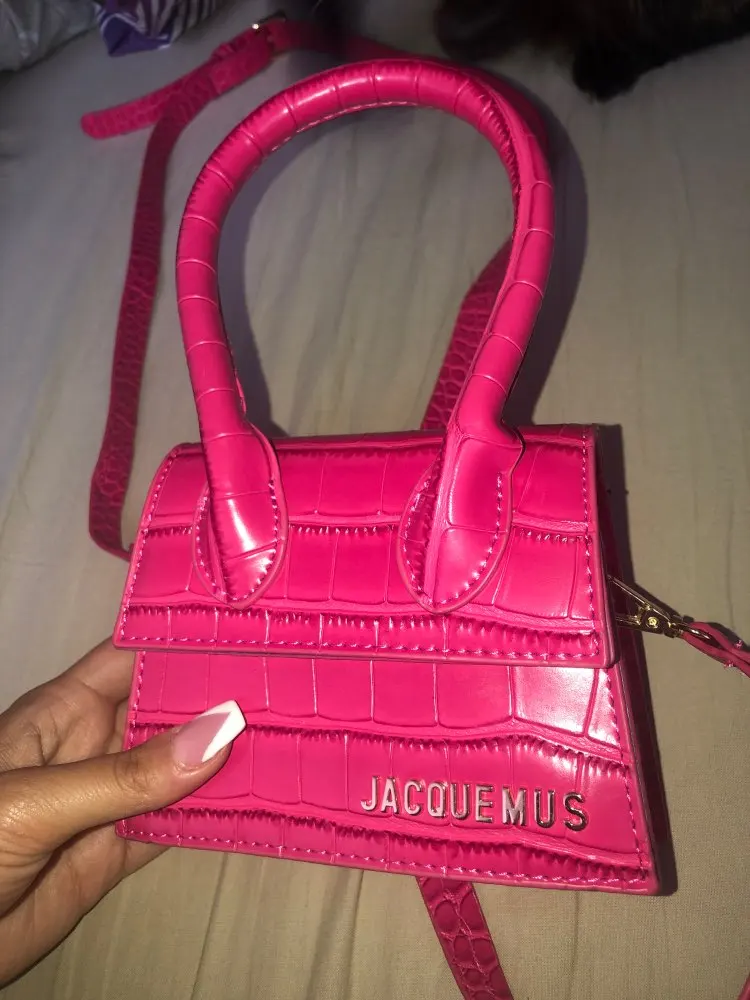 Сумка Jacquemus, мини сумка, женская, известный бренд, дизайнерская, роскошная,, крокодиловый узор, сумочка из искусственной кожи, на плечо, сумка-мессенджер