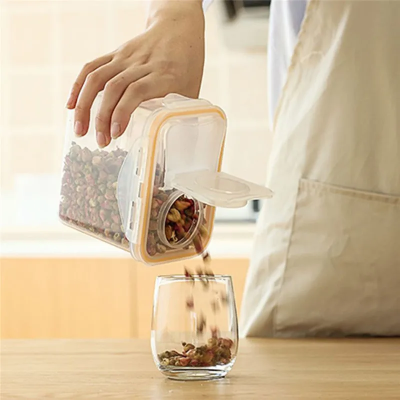 

Plastic Grain Transparent Storage Box Storage Container kitchen Items Food Storage Tank Sealing Box Pojemniki Kuchenne