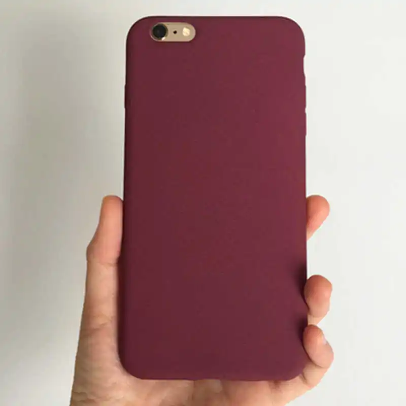Матовый чехол grit для meizu 16 16x 16xs 16s 16th 15 pro plus lite note 9 8 6 против отпечатков пальцев мягкий ТПУ простой задняя крышка funda - Цвет: Wine red
