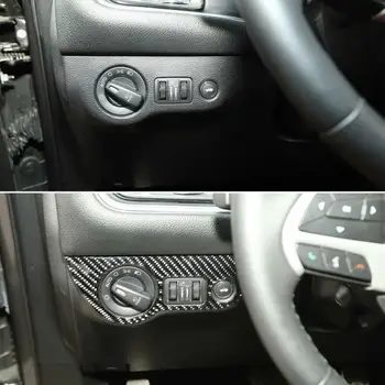 

1* Car Sticker Carbon Headlight Button Knob For Dodge Challenger 2015+