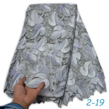 

African Lace Fabric Embroidered Nigerian Guipure Cord Lace For Wedding Party Dress Fabric High Quality Tulle Lace 01