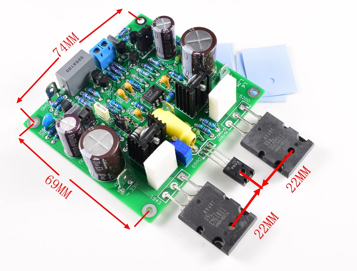 

latest 2pcs Accuphase E210 Modified Power Amplifier Board 150W 8ohm finished board DC 25V-55V