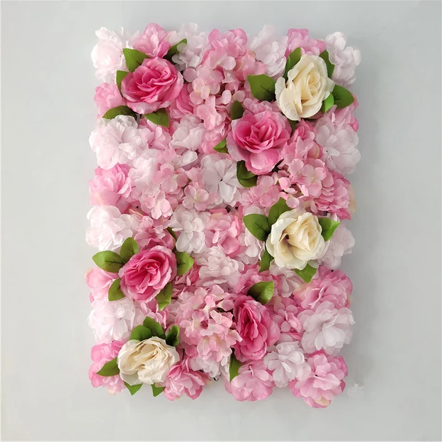 Silk Artificial Flower Wall Panels Handmade Decor Wedding Baby Shower Birthday Party  Shop Backdrop Flower Backdrops Decoration D1
