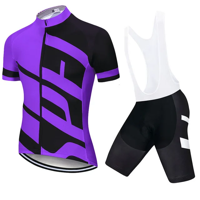 jersey and bib pants Профессиональная команда специализируется на велосипедной футболке Мужская спортивная одежда быстросохнущая и дышащая Roupa Ciclismo короткие велосипедные штаны 9D гелевая подкладка - Цвет: jersey and bib pants