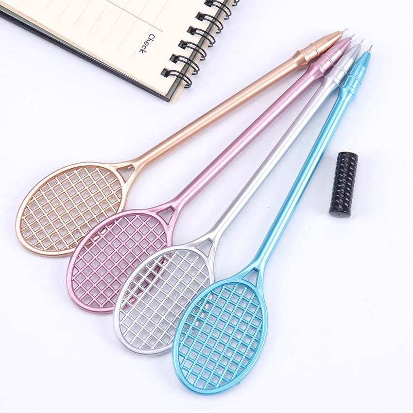 1PC Creative Simulation Badminton Racket Pen 0.5mm Creative Neutral Signature Pen Student Office School Stationery