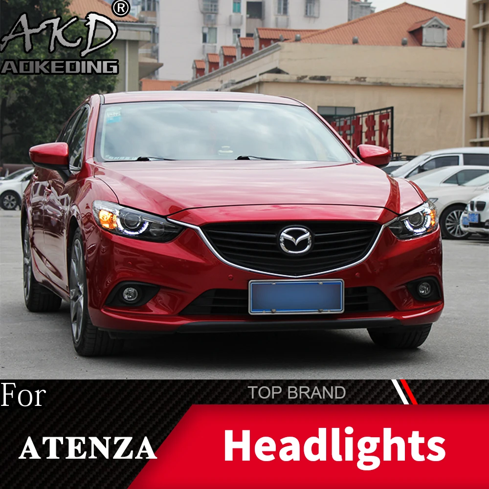 Фара для автомобиля Mazda 6 Atenza 2013- фары Противотуманные фары Дневные ходовые огни DRL H7 светодиодный Биксеноновая лампа автомобильные аксессуары