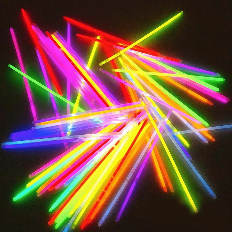 100 шт./компл. красочного света игрушечная рука DIY браслет ожерелье рождественские вечерние светится в темноте очки светящиеся палочки детские игрушки