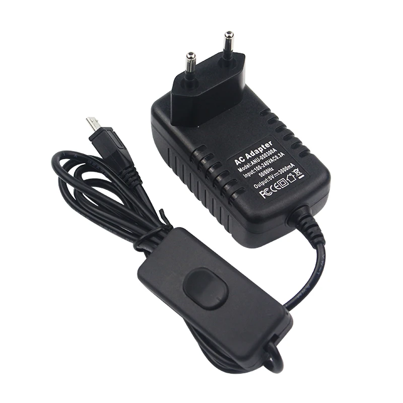 5V 3A Raspberry Pi 3 Model B+ Power Supply Micro USB Port Power Adapter AC Switch EU UK AU US Plug Charger for Raspberry Pi 3B power adapter