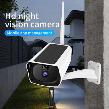 

Wifi IP Camera Solar Outdoor Security with Solar Panel Wireless Night-vision Waterproof with Loudspeaker support Two-way Audio