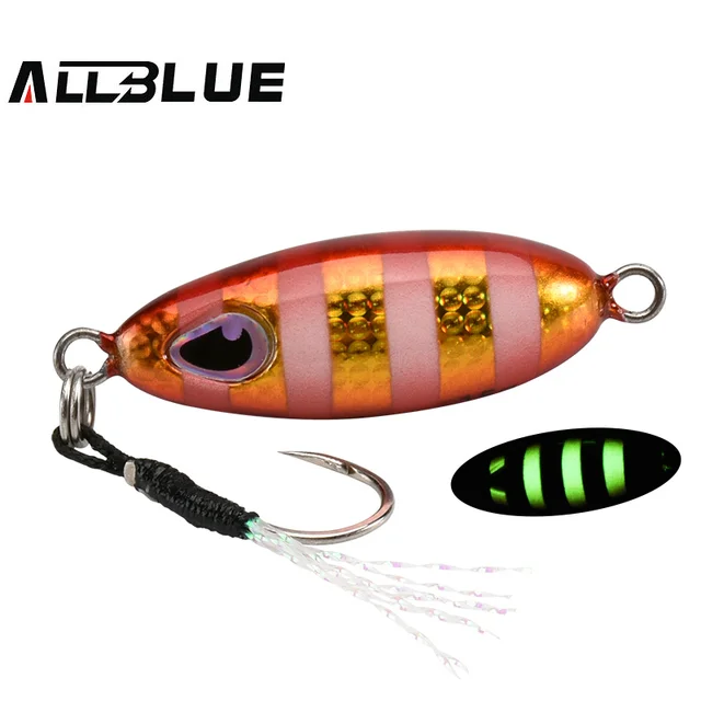 ALLBLUE Slow Drop 7G 10G 15G Micro Cast Metal Jig Shore Casting Jigging