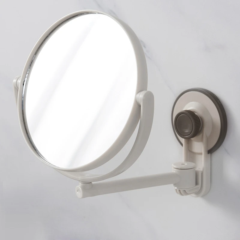 

Bath Mirror Cosmetic Mirror 1X/3X Magnification Suction Cup Adjustable Makeup Mirror Double-Sided Bathroom Mirror