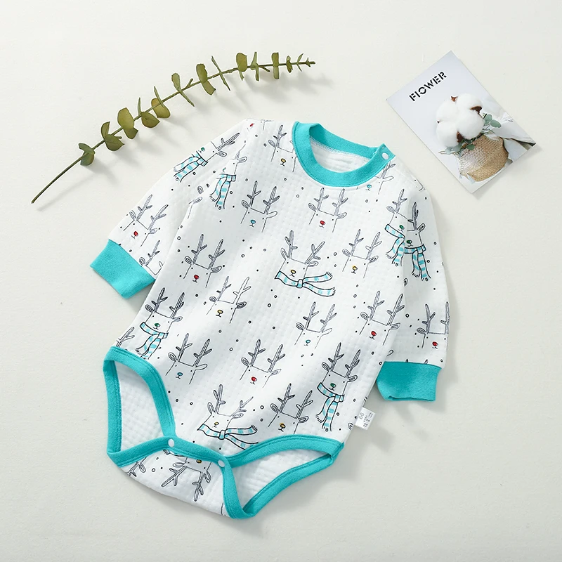 Nordic fawn Детские комбинезоны унисекс для новорожденных; Модный комбинезон из хлопка с длинными рукавами для маленьких мальчиков и девочек; комплект одежды с длинными рукавами для малышей - Цвет: Nordic fawn