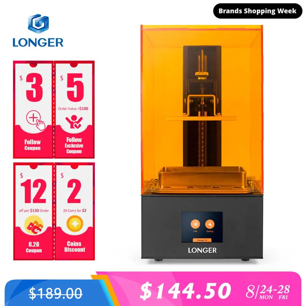  LONGER Orange10 3d принтер доступный SLA 3D печать умная поддержка быстрая нарезка УФ свет отверждения легко работать входной уровень 3D Printer 3д пр…