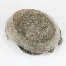 7X9 дюймов 8x10 дюймов супер прочный тонкий кожаный мужской парик PU вокруг мужчин волос парик, протез волос с индийскими remy волос парики для мужчин