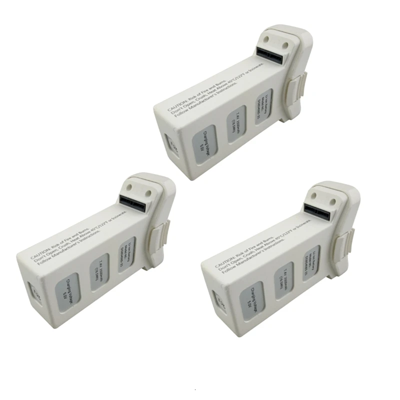 Оригинальная батарея для HS100 S70 T35 S70W 7,4 V 2500mAh Lipo батарея для SJ/RC SJRC S70W RC Дрон Квадрокоптер запасные части черный/белый - Цвет: 3Pcs