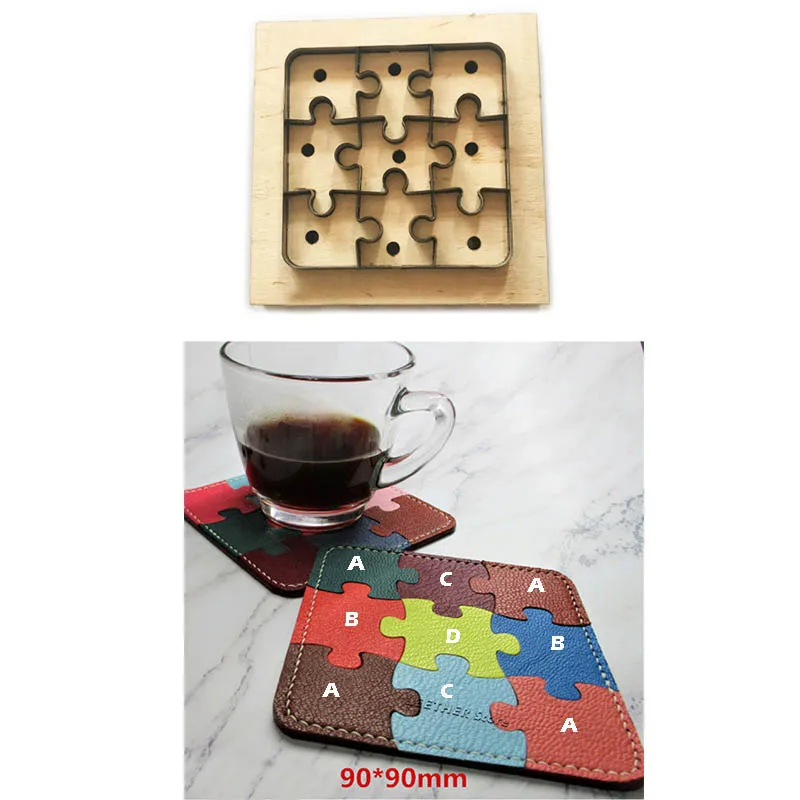 1set Japan Steel Blade Wooden Die Jigsaw puzzle Leather Craft Template