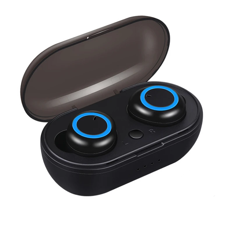 OTTWN TWS мини 5,0 горячие стиль Bluetooth наушники с зарядным Баном 3D стерео беспроводные наушники с двойным микрофоном истинный беспроводной - Цвет: Black BBE