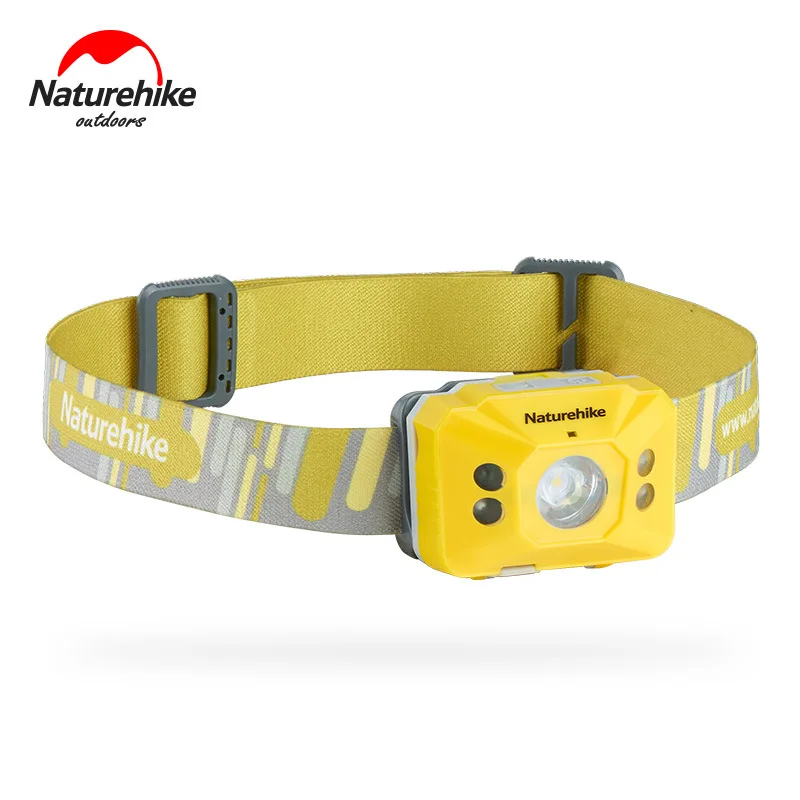 Yellow Naturehike перезаряжаемый светодиодный налобный фонарь фары напольные для кемпинга Пешие прогулки Рыбалка фонарик Головной фонарь лампа с USB - Цвет: Yellow