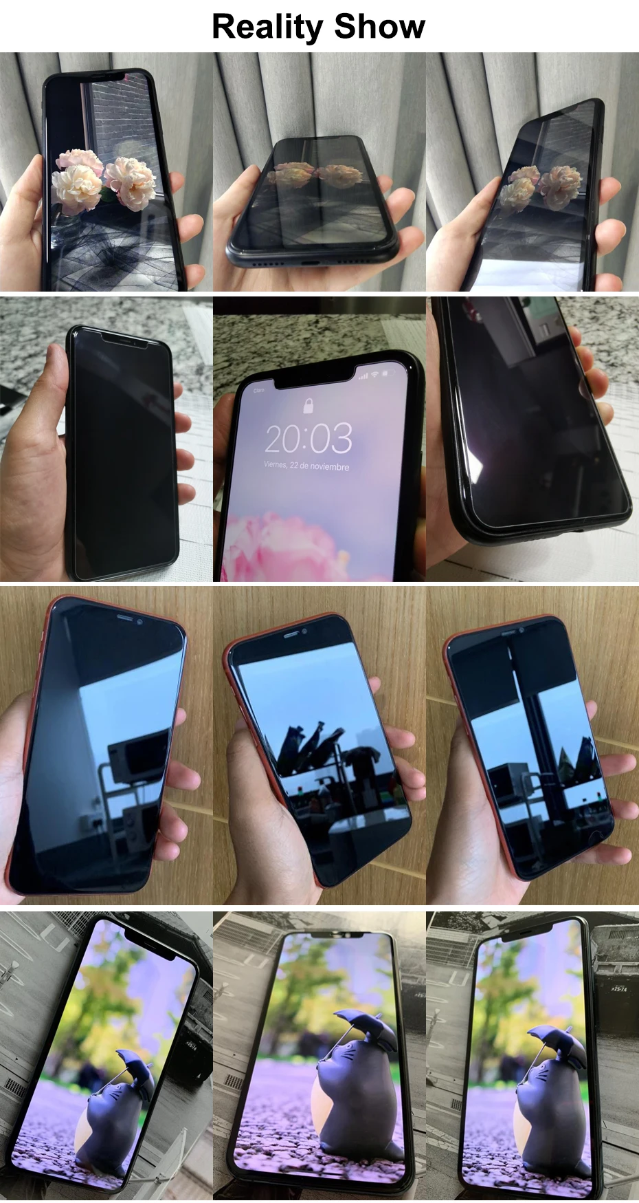Закаленное стекло с полным покрытием экрана для iphone 11 pro max X Xs XR 8 7 6 6s plus SE