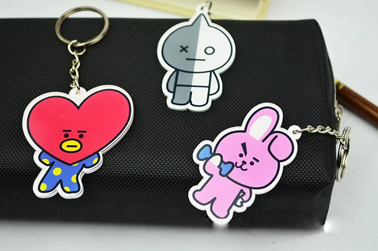 Bangtan брелок для мальчиков Корейская группа мультфильм фигура кулон брелок подарки