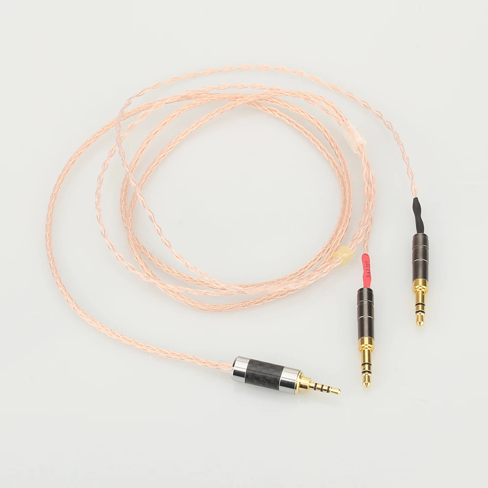 8 Cores 7N OCC Single Copper Headphone Upgrade Cable for Me ze 99 Classics t1 t5p D600 D7100