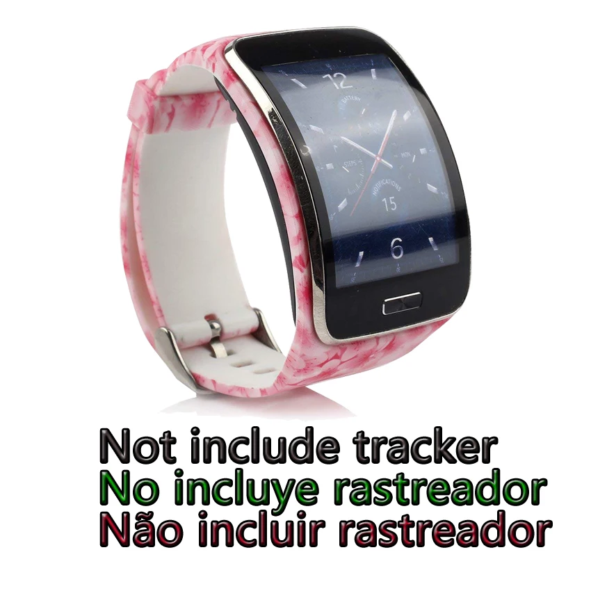red flower Gear S R750 сменный ремешок для часов samsung gear S Smart Watch SM-R750 разных цветов - Цвет: red flower