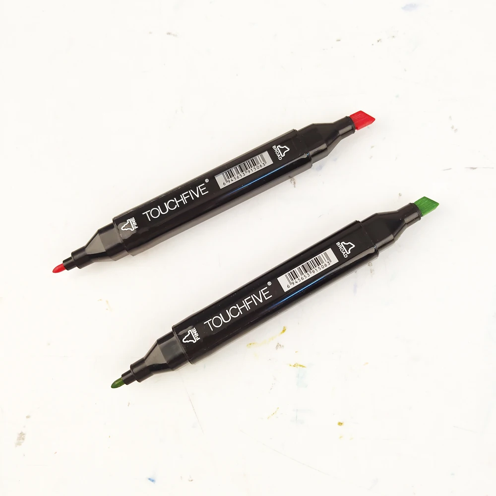 Двойная линия маркер ручка Touchfive кисть маркеры эскизы спиртовые чернила профессиональные художественные маркеры наборы для детей 30 40 60 80 168 цветов