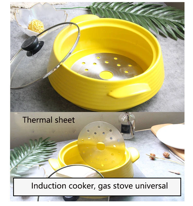 Керамический котелок для тушения молока высокотемпературный чайник суповая кастрюля для супа с супом, газовая открытая огненная жароварка, кухонные горшки