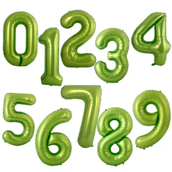 

40 inch Green Number Foil Balloons 0 1 2 3 4 5 6 7 8 9 Helium Green Balloon Happy Birthday Party Wedding Decoration Supplies