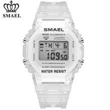 Smael моды женщины цифровые часы роскошный бренд студент спортивные часы унисекс привело электронные наручные часы девушка часы montre femme