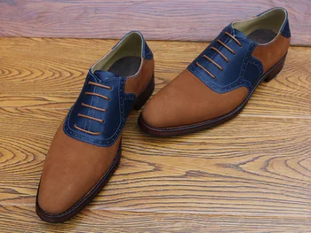 

Shoes Men Handmade Formal Wear Leather Cowhide Joint Calfskin Sole Customize Leather Zapatillas Hombre Derby Shoes Cow Leather