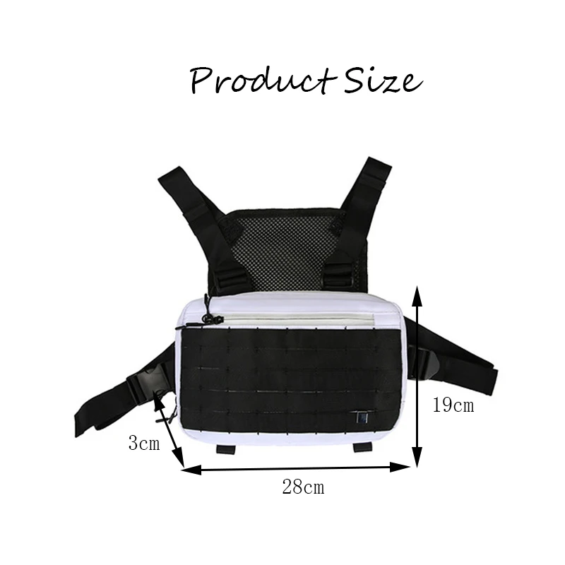 Новая мужская тактическая поясная сумка, тактический жилет, нагрудная сумка в стиле хип-хоп, функциональная нагрудная сумка, нейлоновый военный жилет, нагрудная сумка