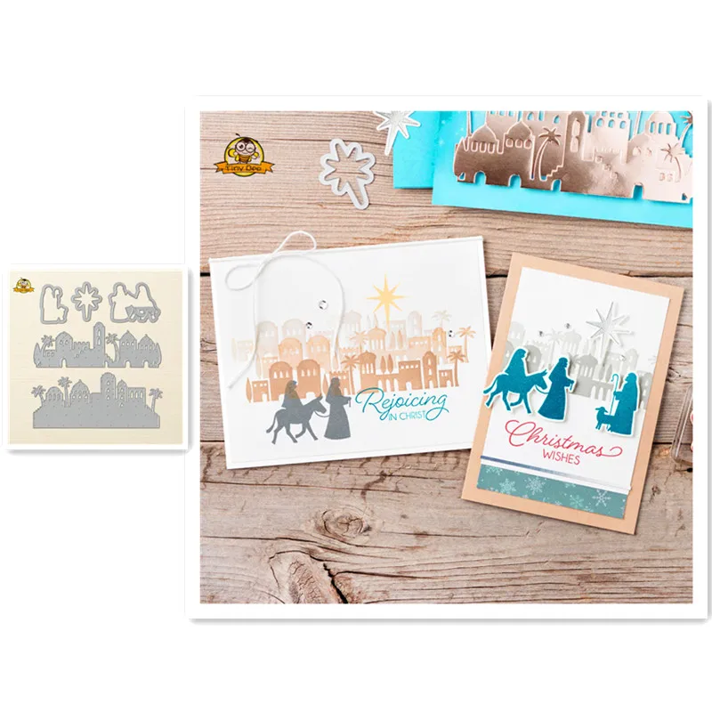 

Bethlehem Edgelits Dies Cut Metal Cutting Dies and Clear Stamps for Scrapbooking for DIY Card Making Cutting Crafts Stencil Dies