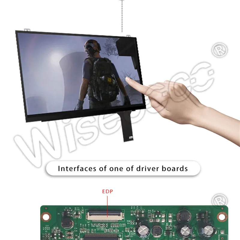 Wisecoco N156HGA-EAB ЖК-экран 15,6 дюймов FHD 1920X1080 ноутбук ЖК-Дисплей HDMI VGA EDP 30 контактов контроллер наушники