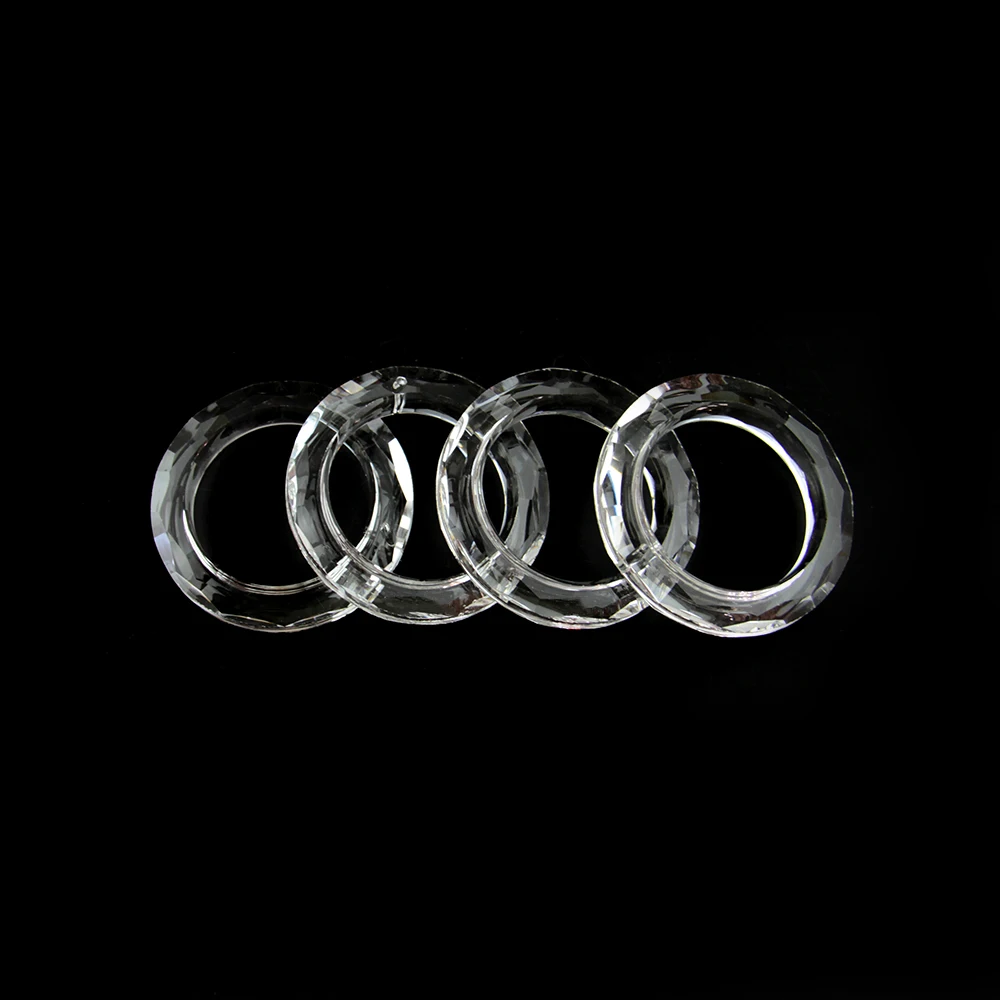 1 Piece 50MM Clear Ring Circle Crystals Pendants Glass Suncatcher Chandelier Crystals Prisms Parts Drops Light Ring Accessories crystal beads crystal sun catcher chandelier crystal drops