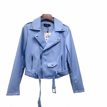 

Fp1708 2019 new autumn winter women fashion casual Ladies work wear nice Jacket Good PU Leather womens leather jacket