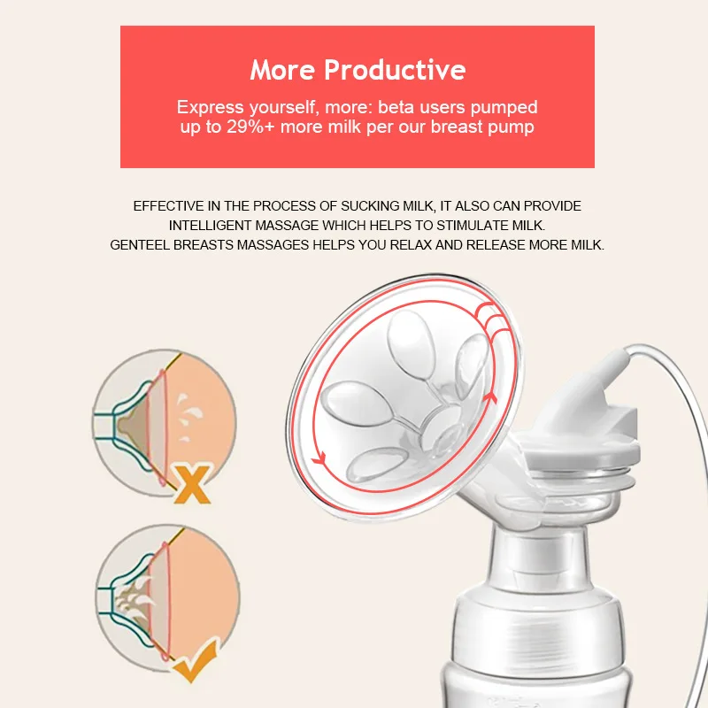 

Smart Electric Breast Pump Mute Comfortable Suction Large Automatic Milker Pull Milk Painless Nursing