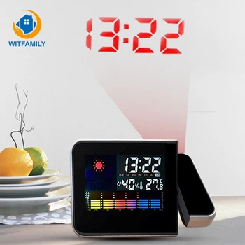 

Outdoor DIY Electronic Temperature Monitor Home Digital Weather Station LED Alarm Clock Wireless Electric Controlled Time Alarm