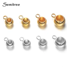 Semitree 20 шт золотые бусины из нержавеющей стали Свободные Бисер с большим отверстием позиционирование бусины DIY Шарм Браслеты Изготовление ювелирных изделий
